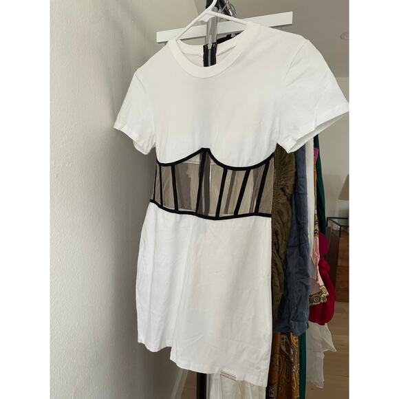 RTA Angela Mini Dress in White - Picture 5 of 10